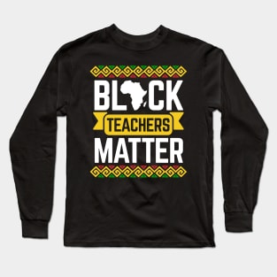 Dashiki Pattern Black History Month Gift For Teacher Long Sleeve T-Shirt